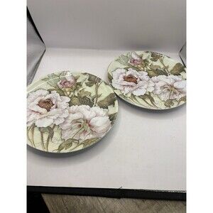 Keller Charles Melamine Floral Design Jamie Rehfeld 4 Pieces 8” Plate Dessert